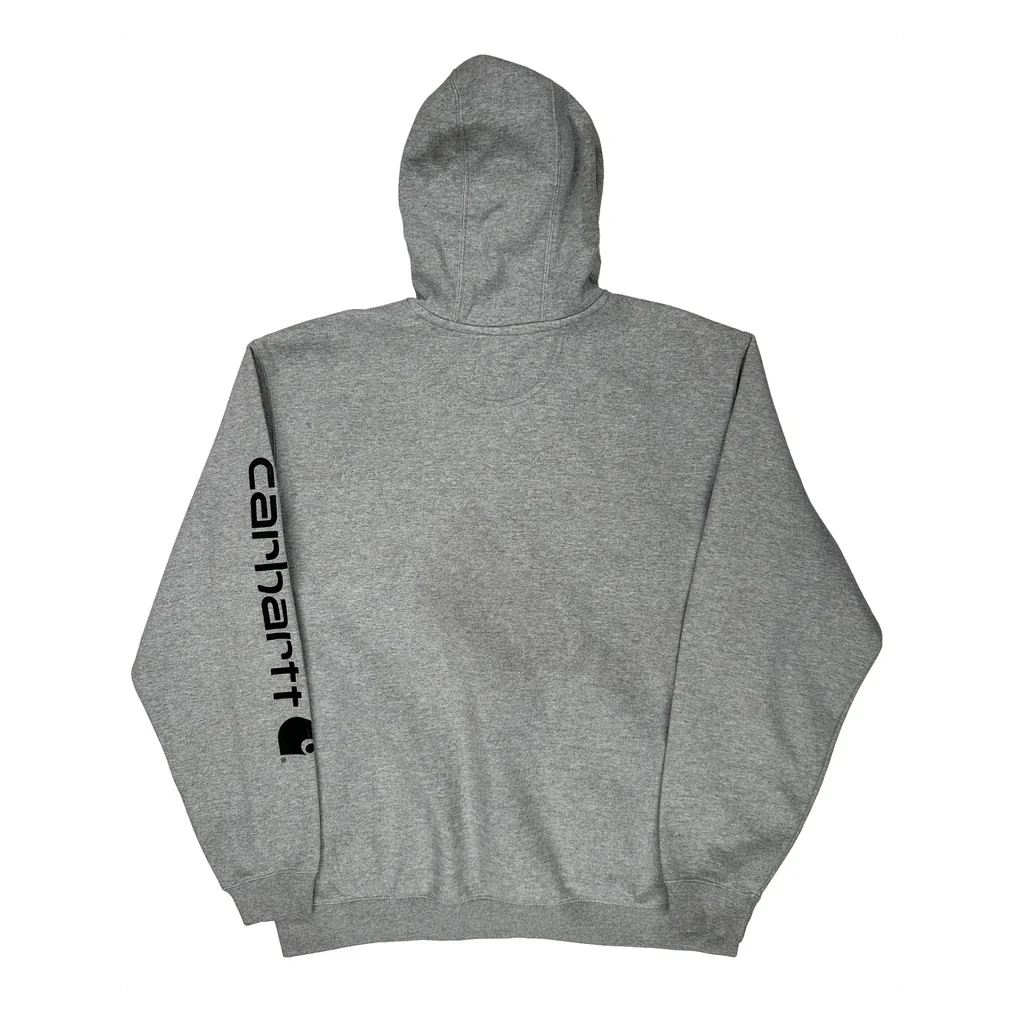 Carhartt Hoodie - Large Gray Cotton - Image 2