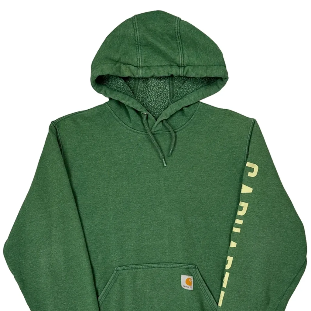 Carhartt Hoodie - Small Green Cotton - Image 4