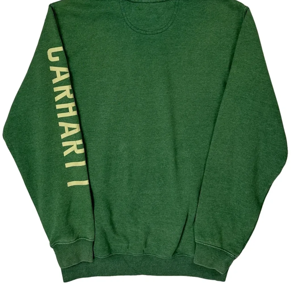 Carhartt Hoodie - Small Green Cotton - Image 6