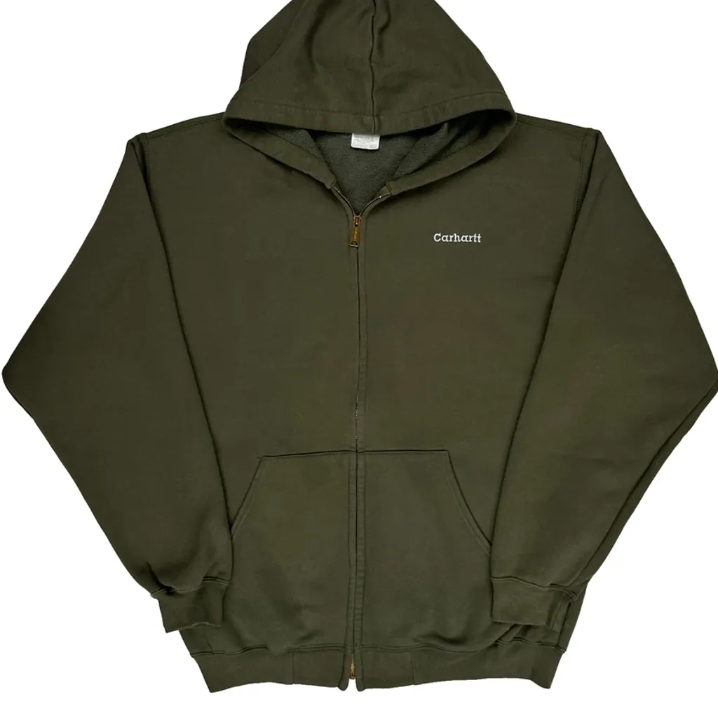 Carhartt Hoodie - XL Green Cotton Blend - Image 5