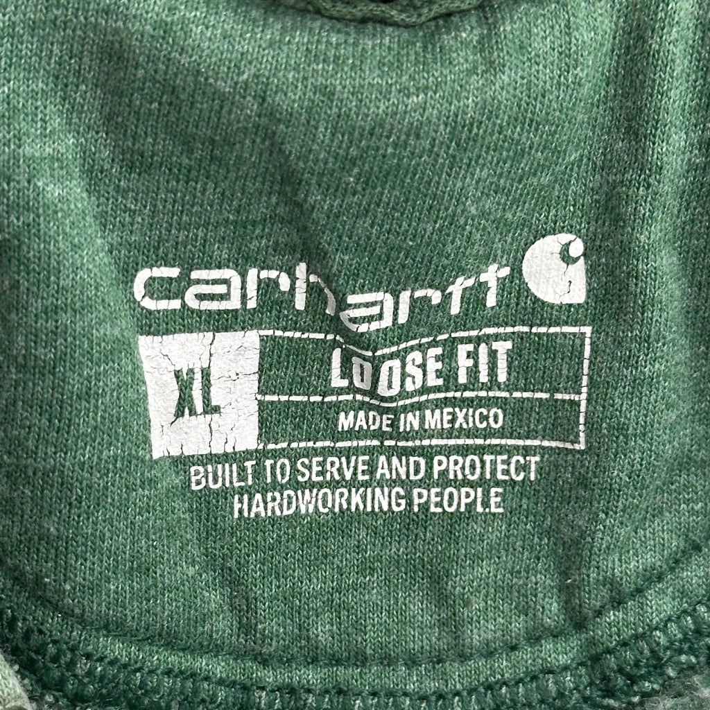 Carhartt Hoodie - XL Green Cotton - Image 3