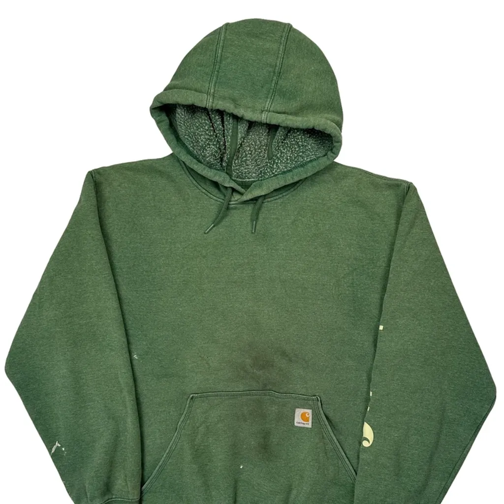 Carhartt Hoodie - XL Green Cotton - Image 5