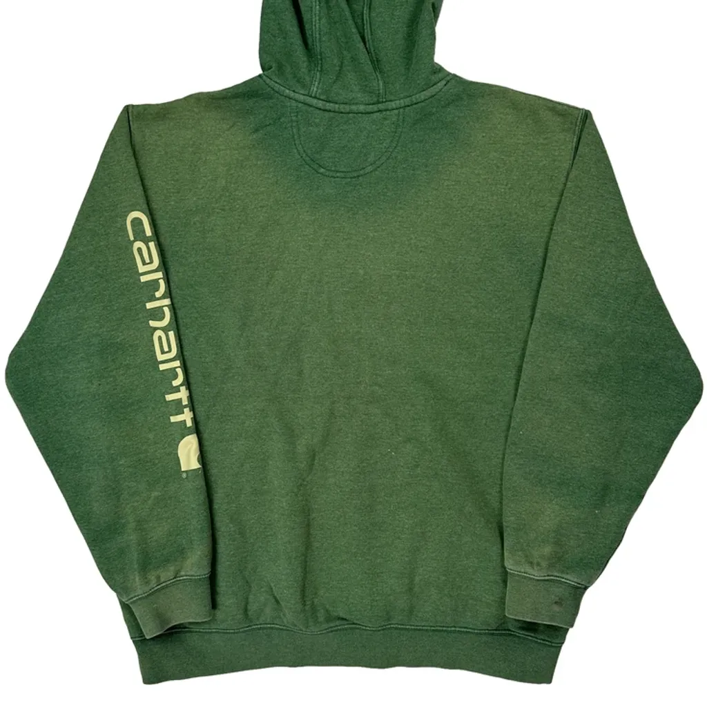 Carhartt Hoodie - XL Green Cotton - Image 6