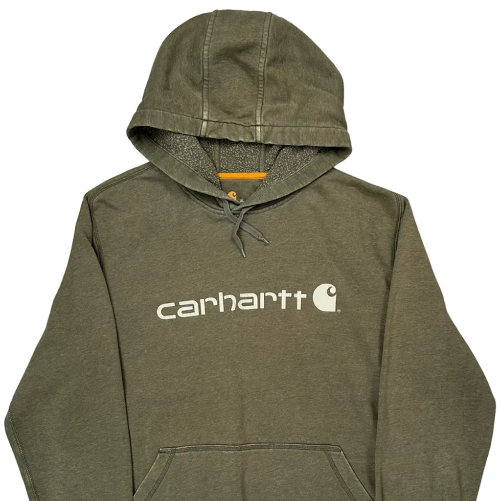 Carhartt Hoodie - XL Green Cotton - Image 4