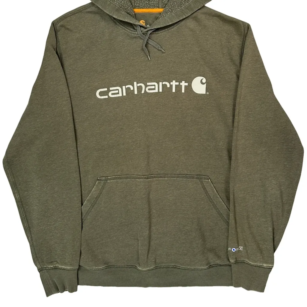 Carhartt Hoodie - XL Green Cotton - Image 5