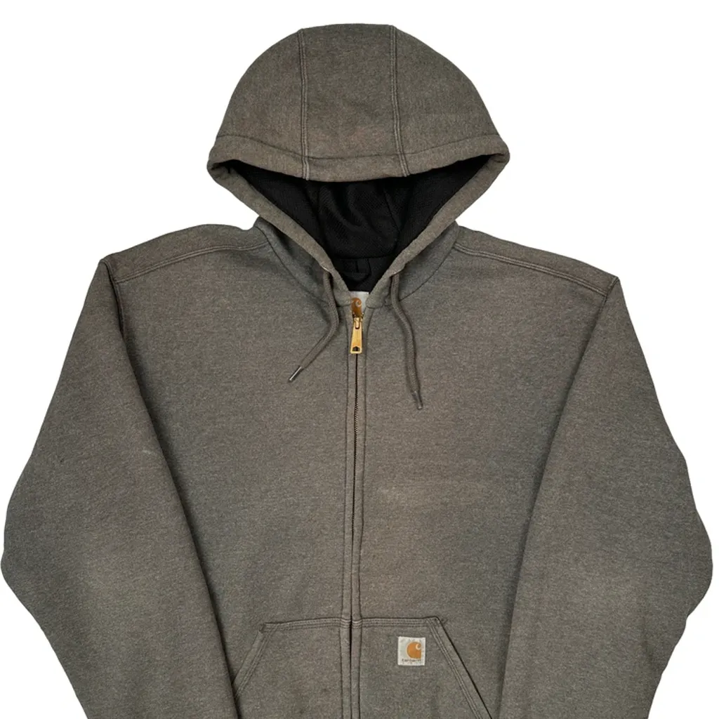 Carhartt Hoodie - Large Grey Cotton Blend - Image 4