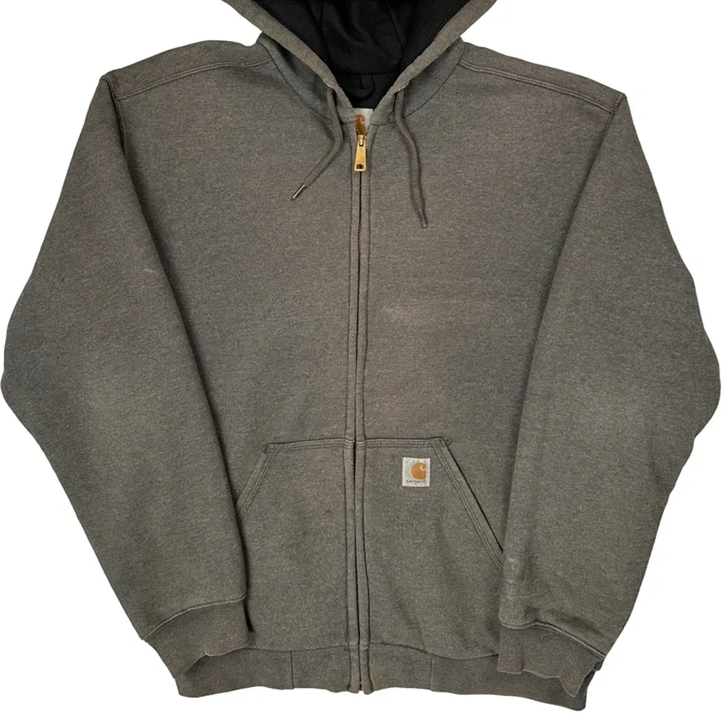 Carhartt Hoodie - Large Grey Cotton Blend - Image 5