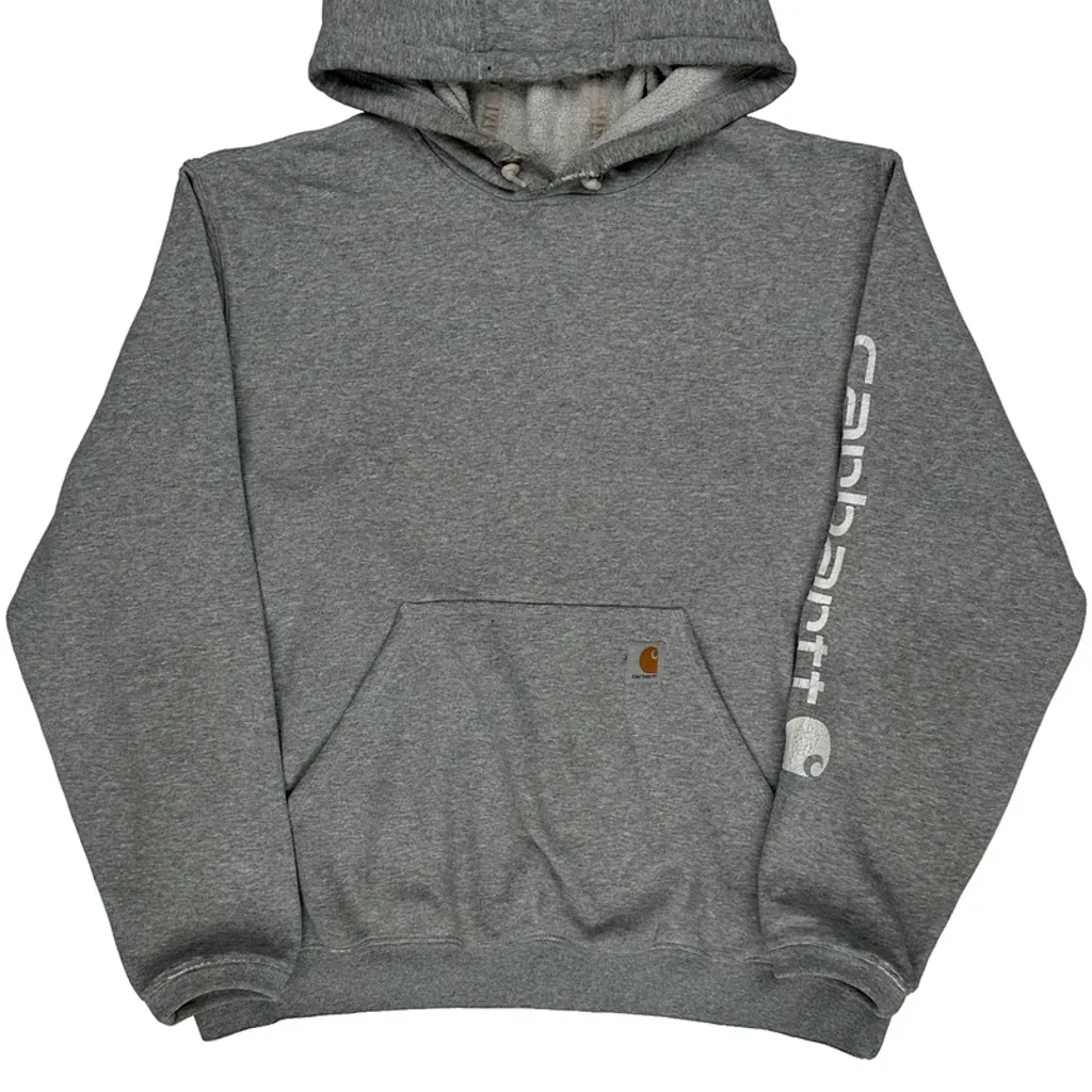 Carhartt Hoodie - Large Grey Cotton - Image 4