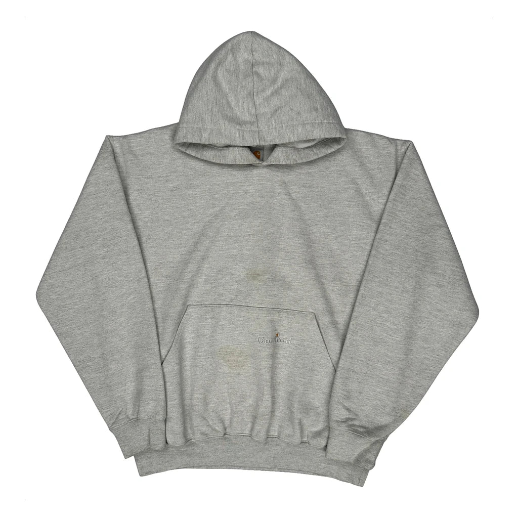 Carhartt K132 Ash Hoodie - Large Grey Cotton Blend