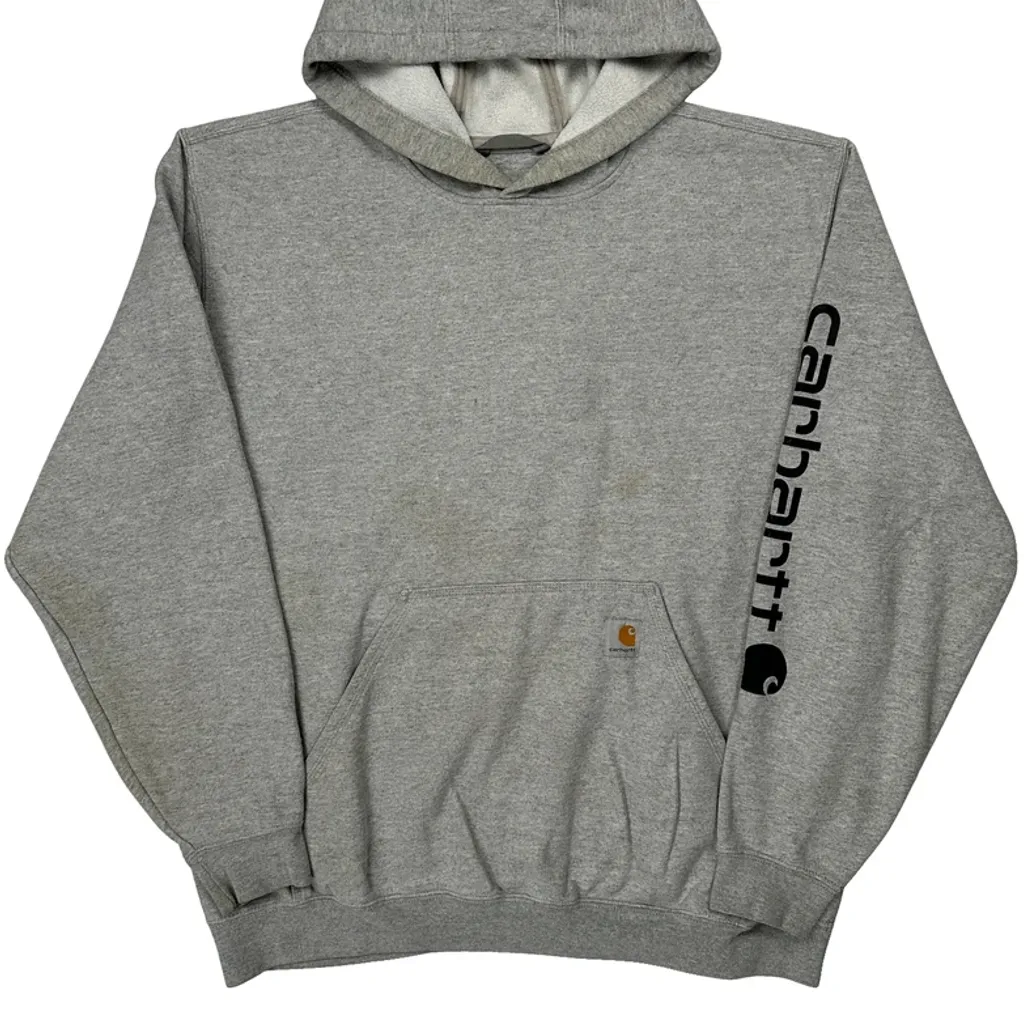Carhartt Hoodie - XL Grey Cotton - Image 4