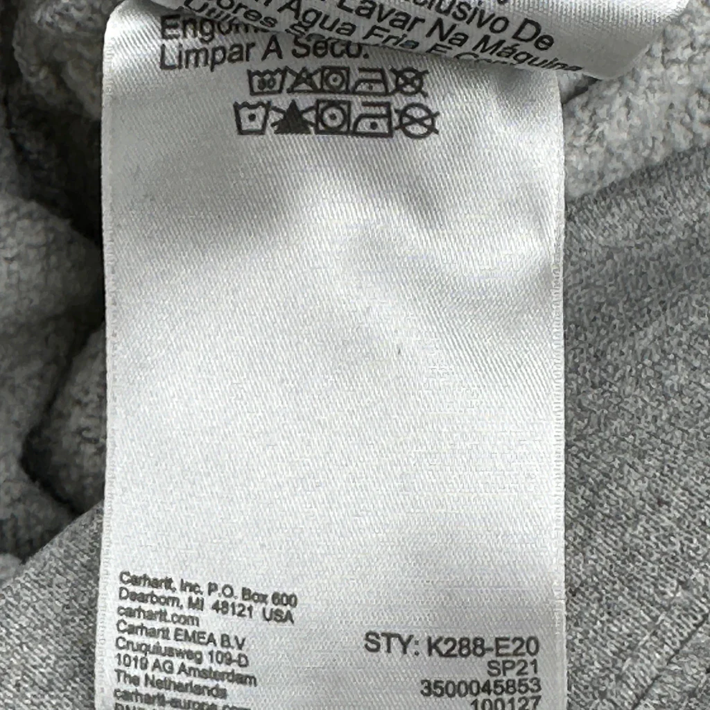 Carhartt Hoodie - XL Grey Cotton Blend - Image 4