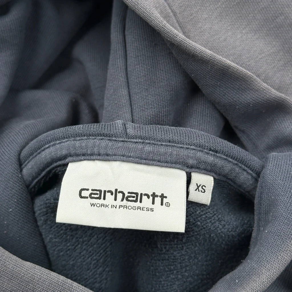 Carhartt Hoodie - XS Grey Cotton - Image 3