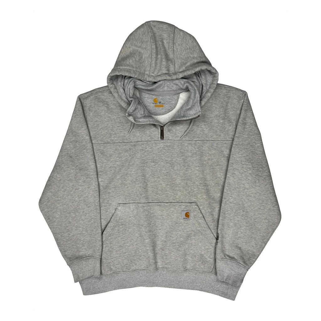 Carhartt Hoodie - 2XL Grey Cotton Blend