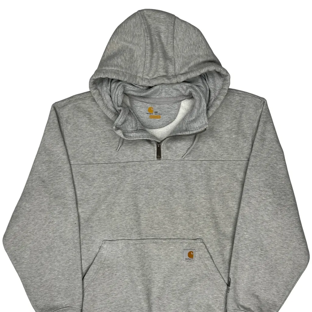 Carhartt Hoodie - 2XL Grey Cotton Blend - Image 5