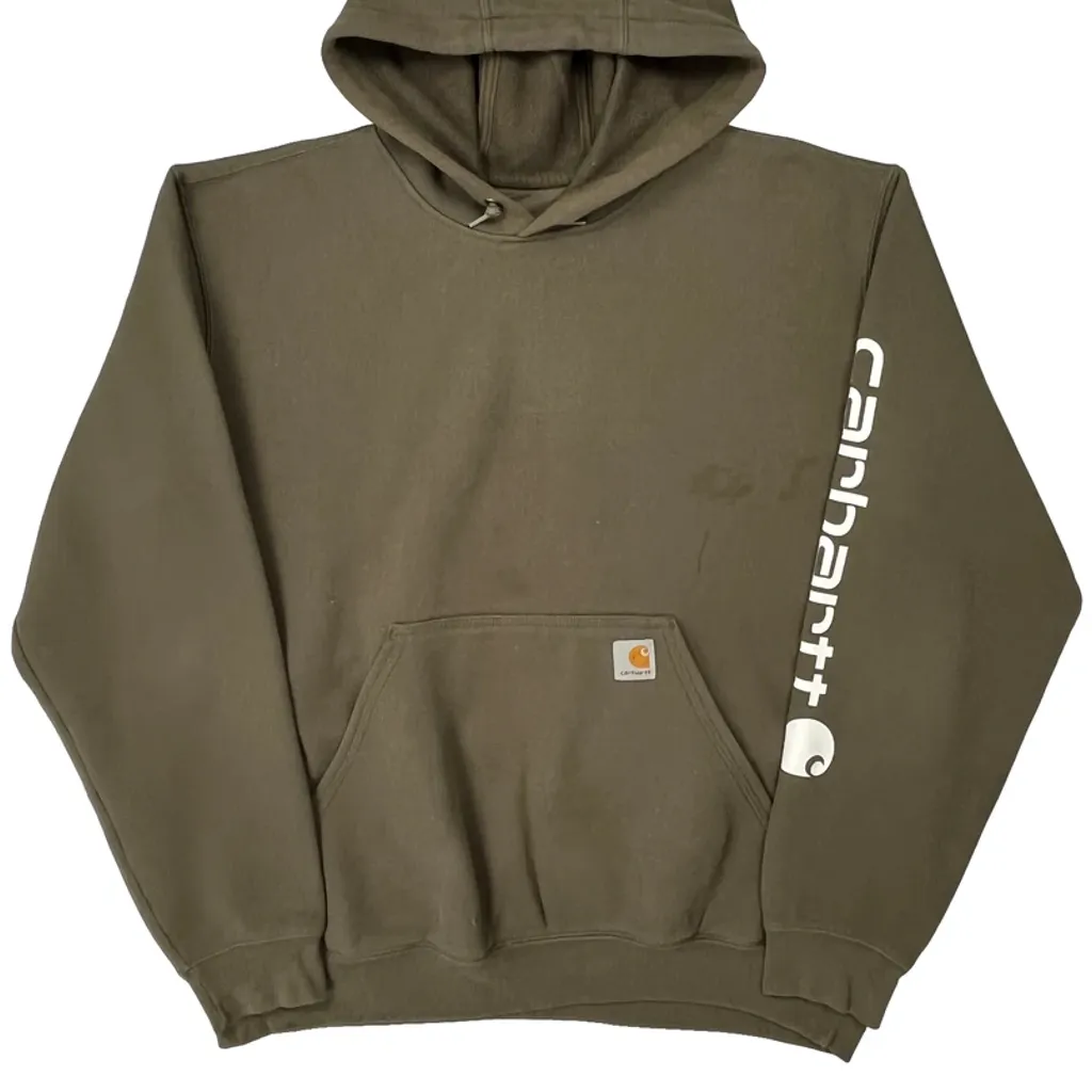 Carhartt Hoodie - Large Khaki Cotton - Image 5