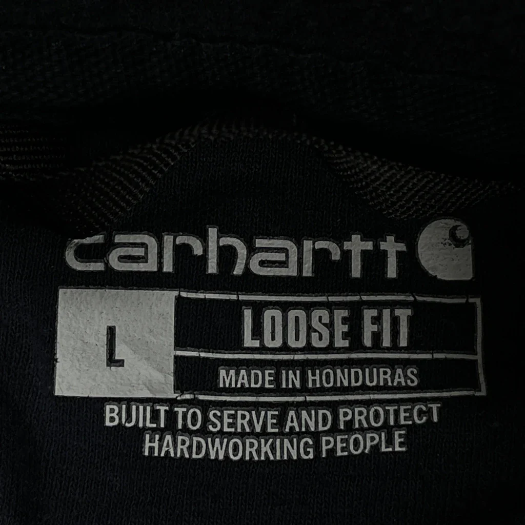 Carhartt Hoodie - Large Navy Cotton - Image 3