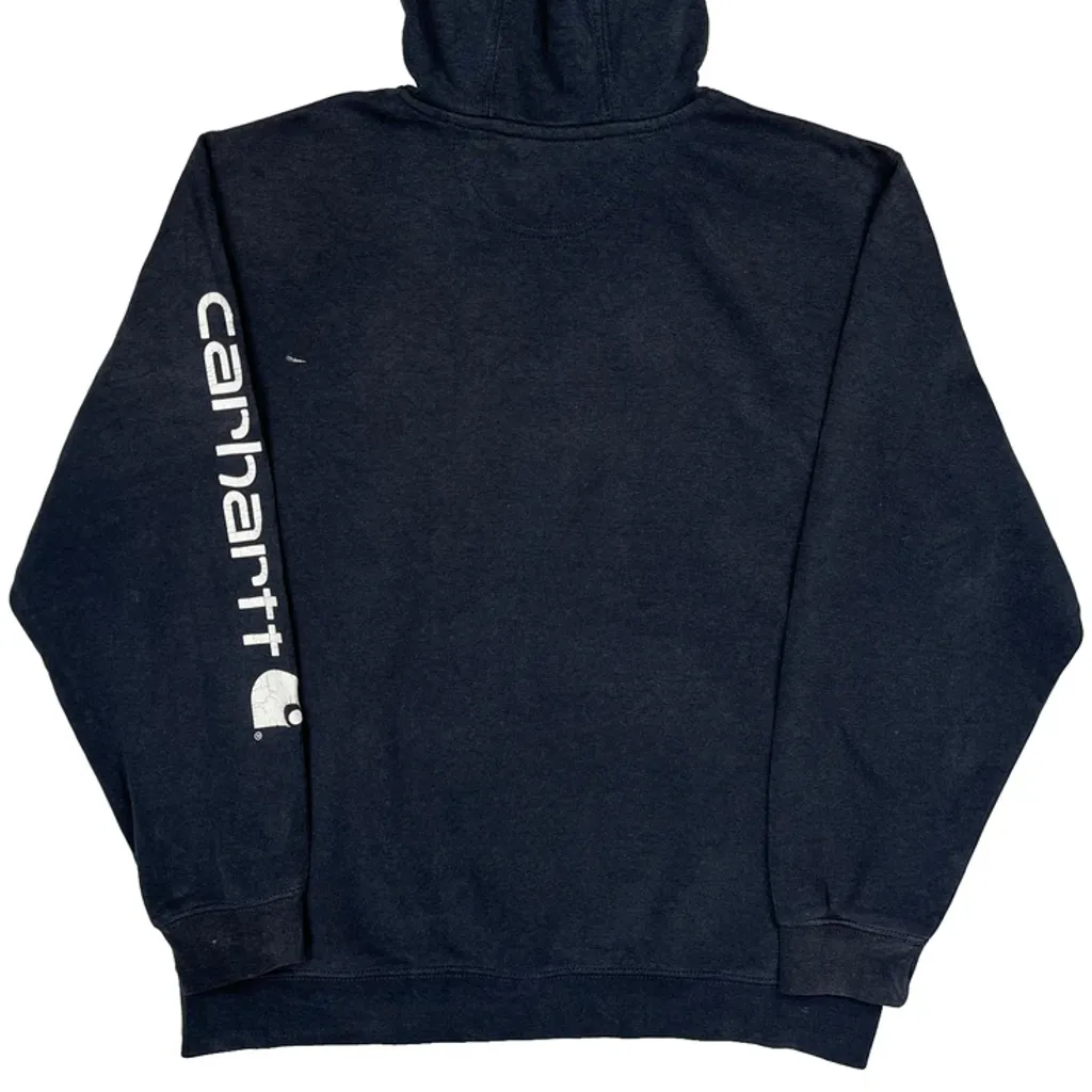 Carhartt Hoodie - Large Navy Cotton - Image 5