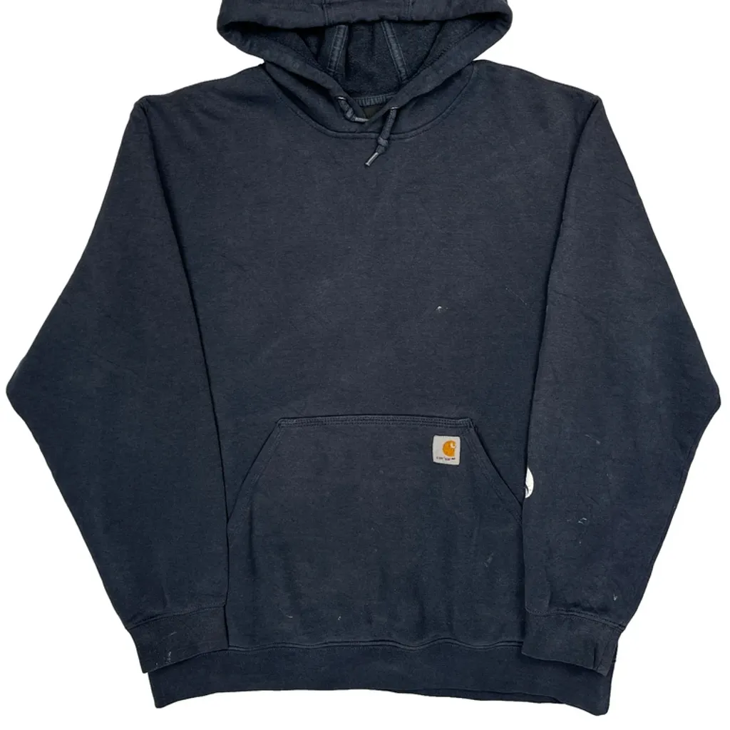 Carhartt Hoodie - Large Navy Cotton - Image 7