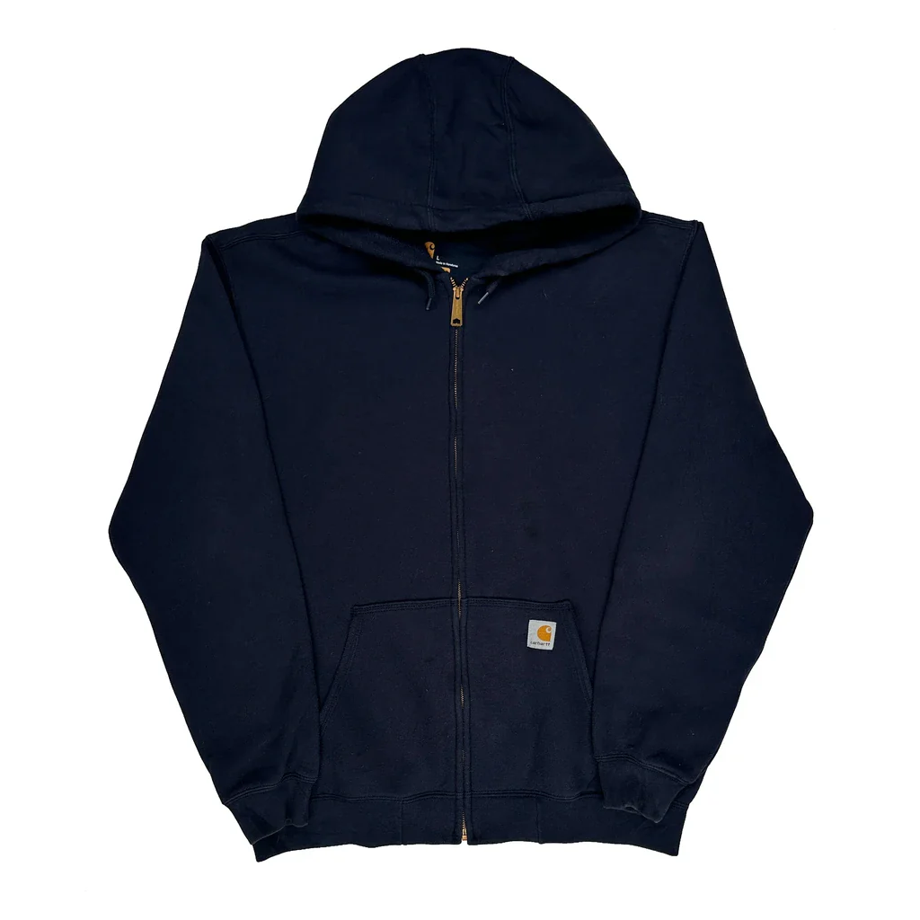 Carhartt Hoodie - Large Navy Cotton