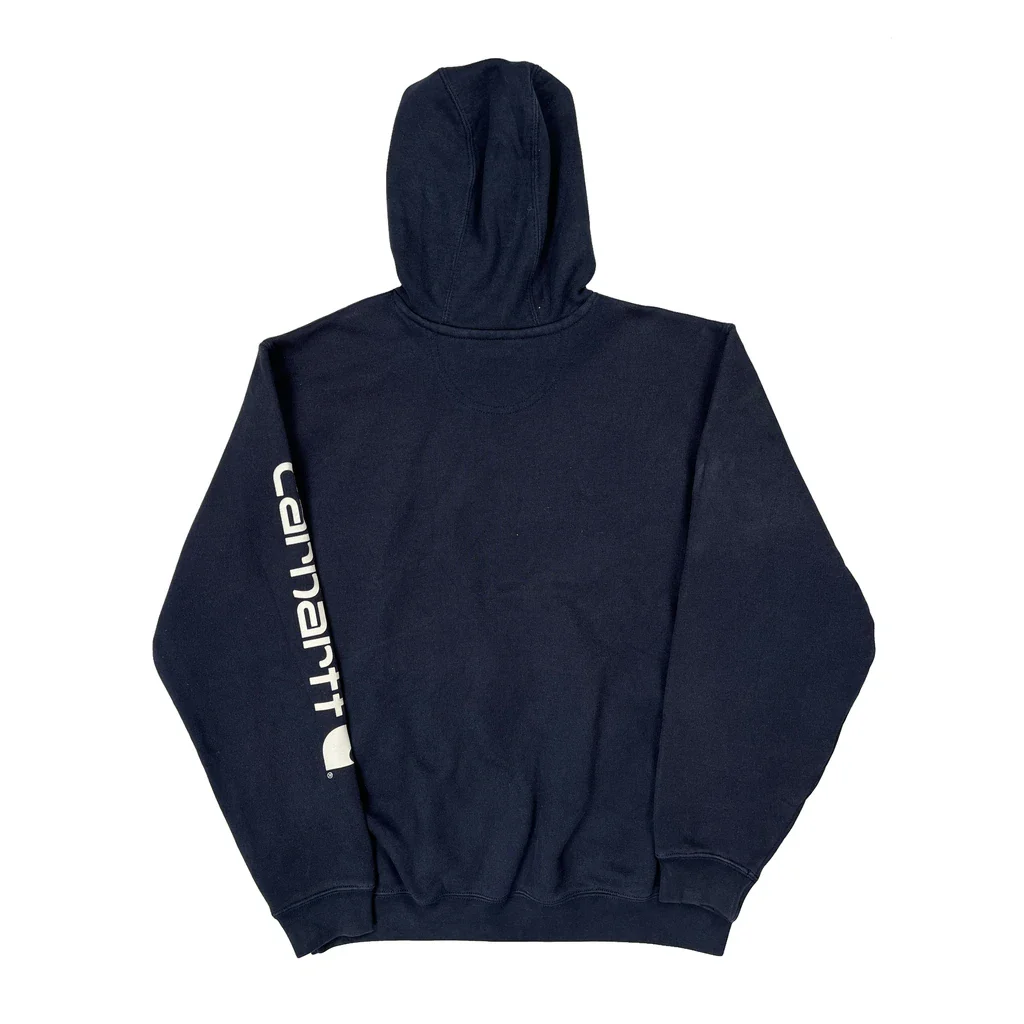 Carhartt Hoodie - Medium Navy Cotton - Image 2