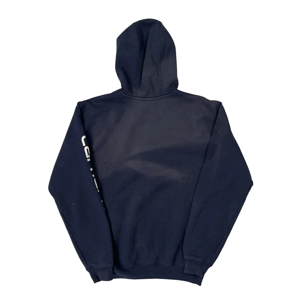 Carhartt Hoodie - Small Navy Cotton - Image 2