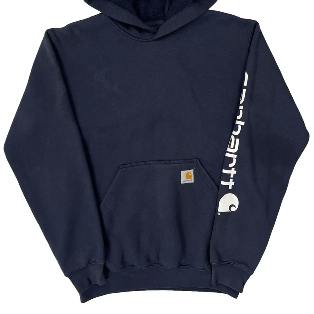 Carhartt Hoodie - Small Navy Cotton - Image 5