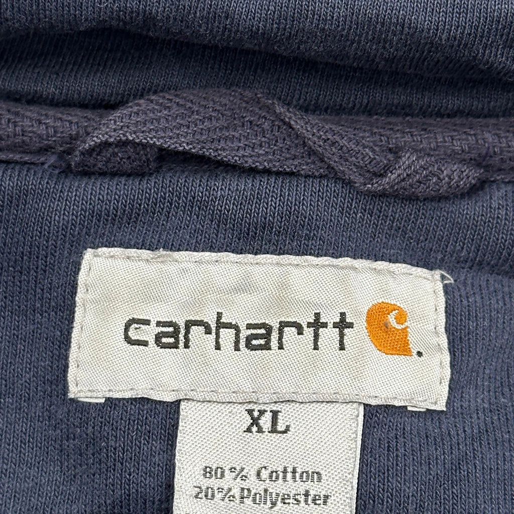 Carhartt Hoodie - XL Navy Cotton Blend - Image 3