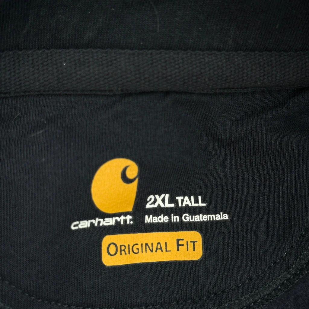 Carhartt Tall Hoodie - 2XL Navy Cotton - Image 3