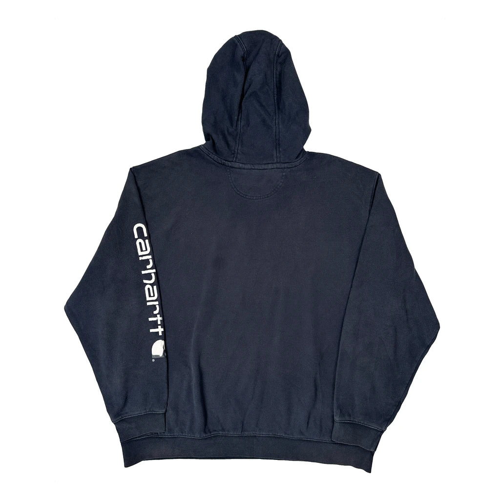 Carhartt Hoodie - 2XL Navy Cotton - Image 2