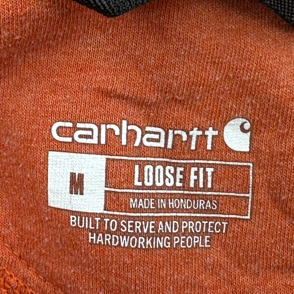 Carhartt Hoodie - Medium Orange Cotton - Image 3