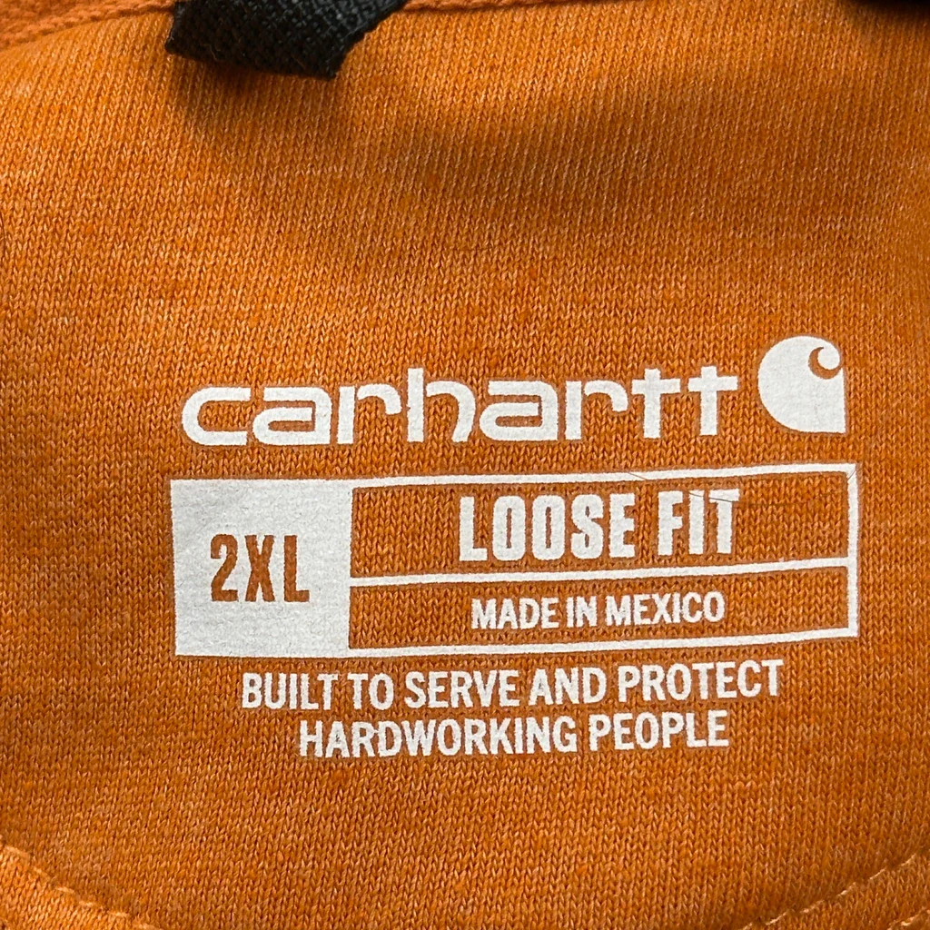 Carhartt Hoodie - 2XL Orange Cotton - Image 3