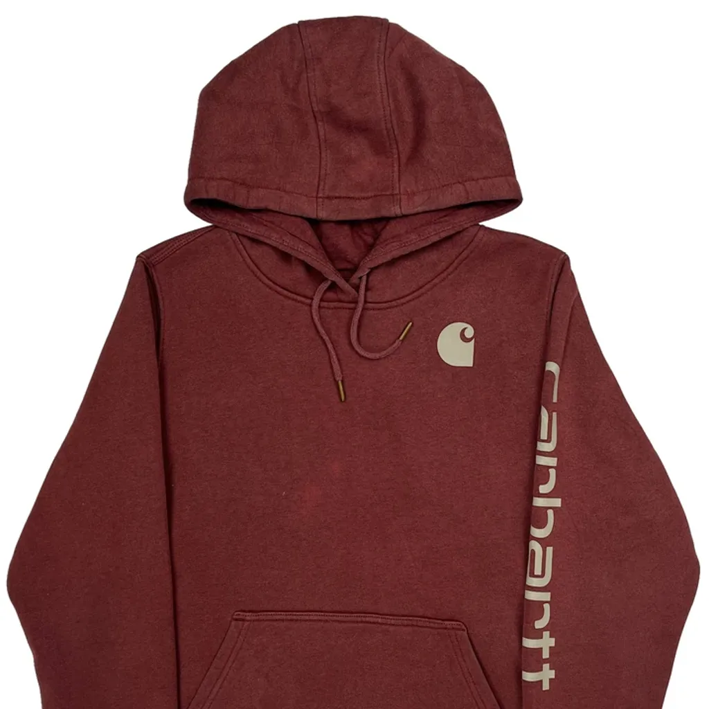 Carhartt Hoodie - XL Red Cotton - Image 4