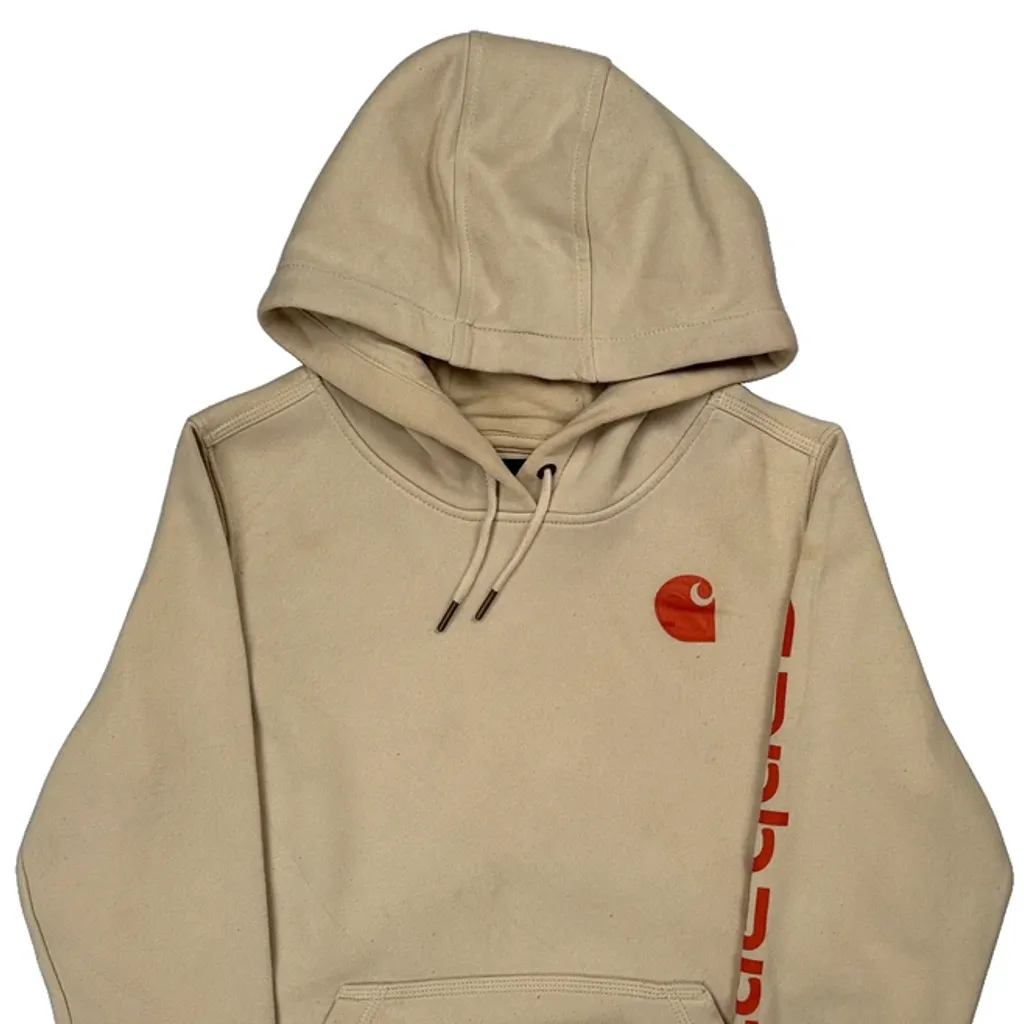 Carhartt Hoodie - Small Beige Cotton - Image 4