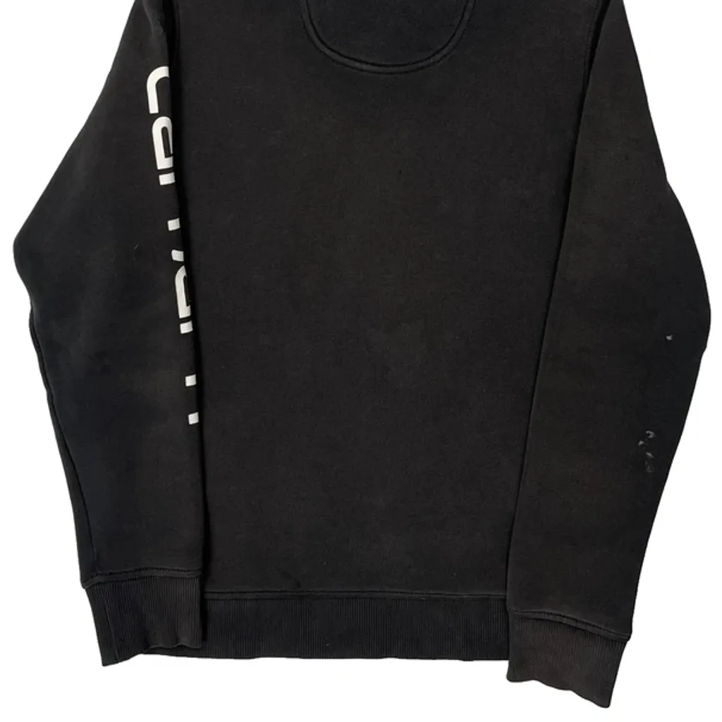 Carhartt Spellout Hoodie - Small Black Cotton - Image 7