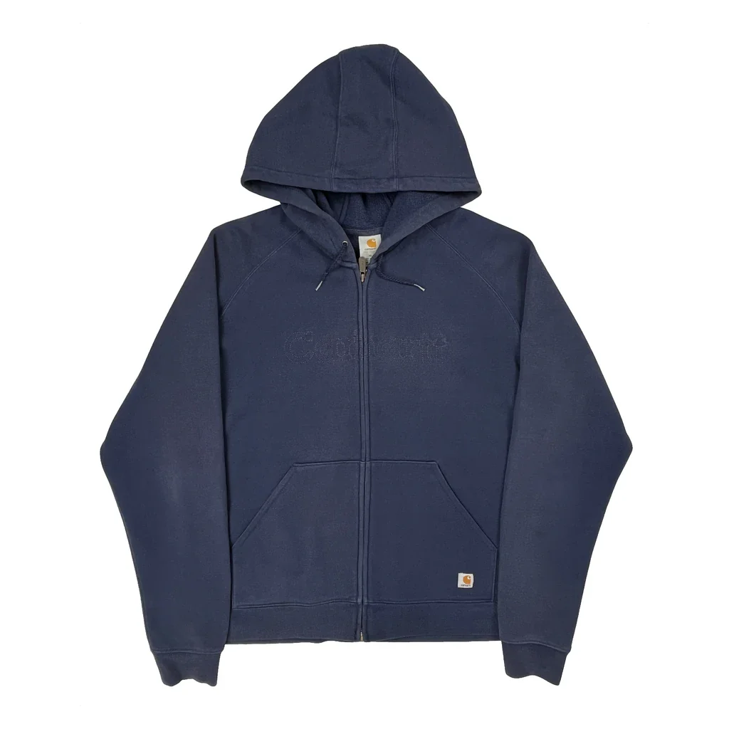 Carhartt Hoodie - XL Blue Cotton Blend