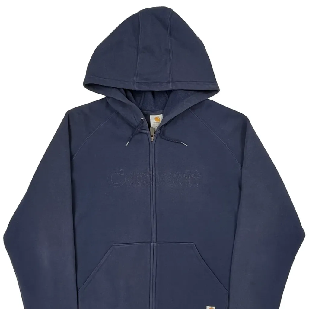 Carhartt Hoodie - XL Blue Cotton Blend - Image 4