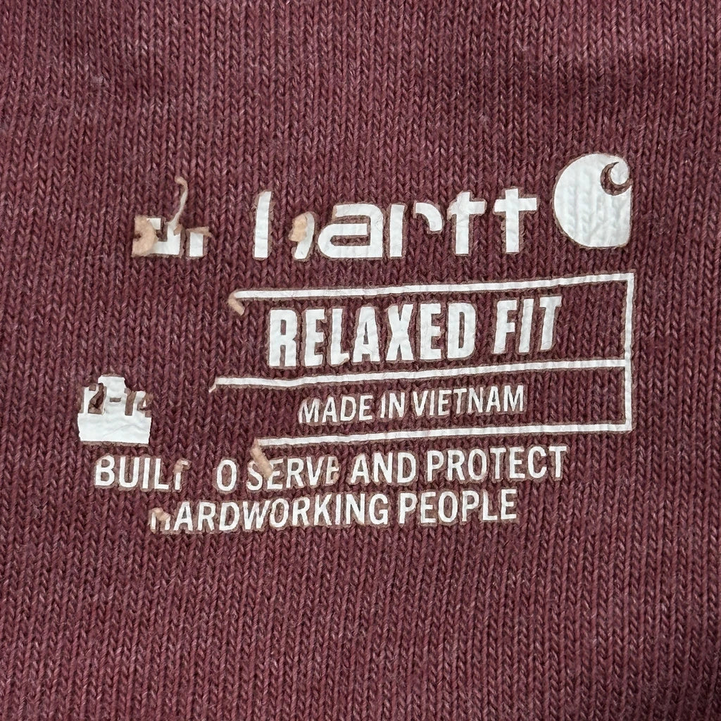 Carhartt Graphic Hoodie - Medium Burgundy Cotton - Image 5
