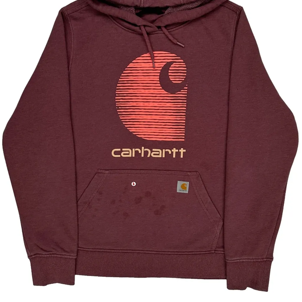 Carhartt Graphic Hoodie - Medium Burgundy Cotton - Image 7
