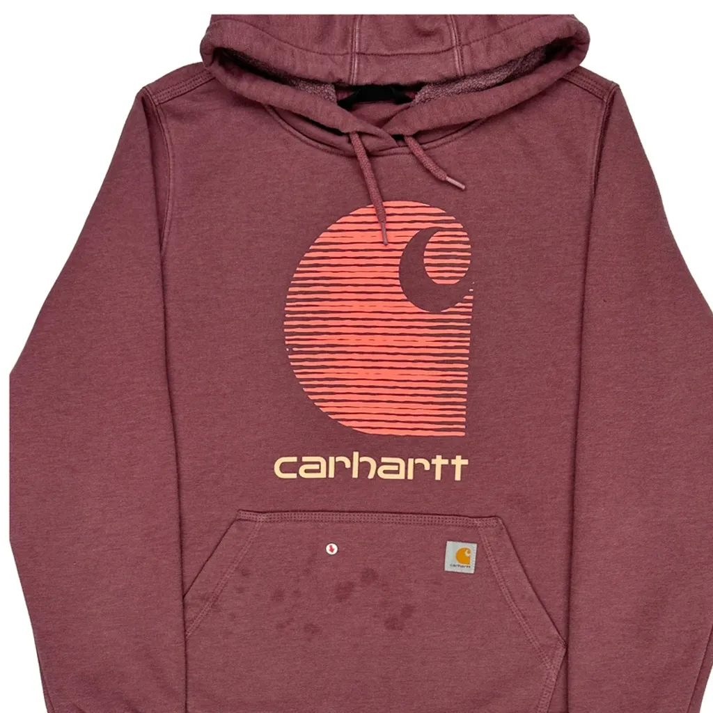 Carhartt Graphic Hoodie - Medium Burgundy Cotton - Image 8