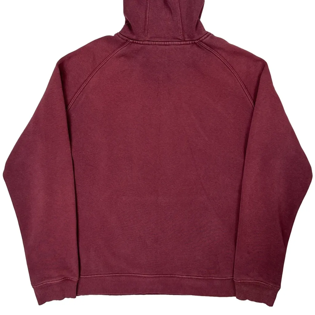 Carhartt Hoodie - XL Burgundy Cotton Blend - Image 7