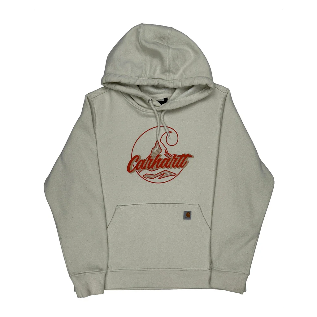 Carhartt Graphic Hoodie - XL Cream Cotton