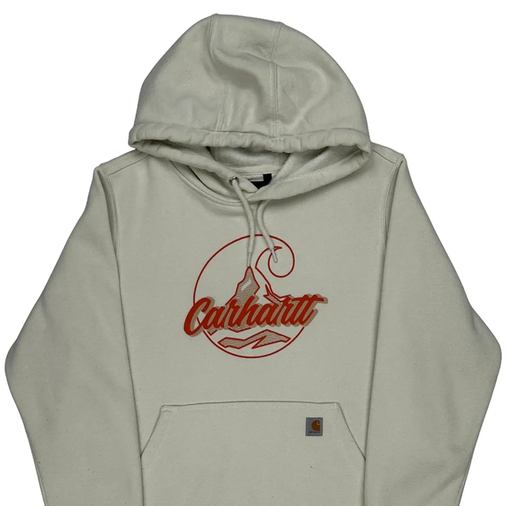 Carhartt Graphic Hoodie - XL Cream Cotton - Image 5