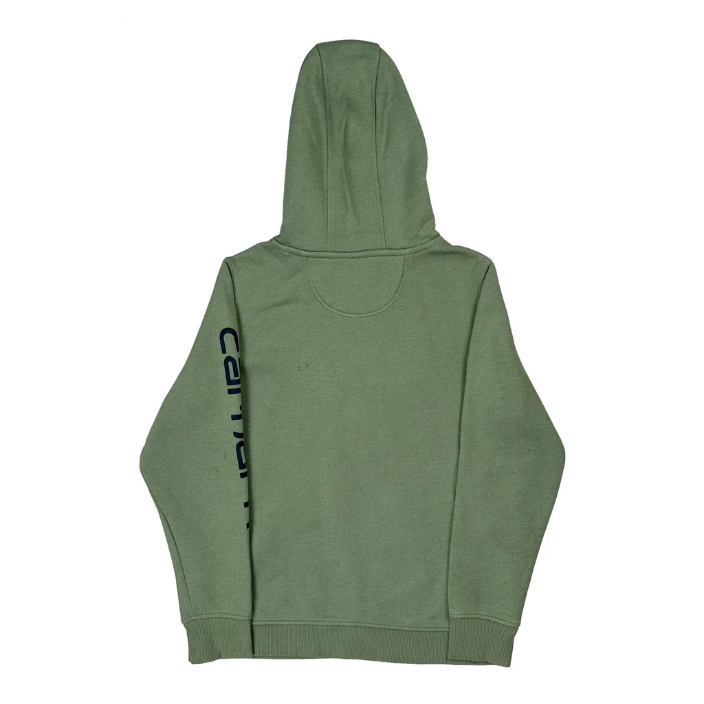 Carhartt Hoodie - Large Green Cotton - Image 2