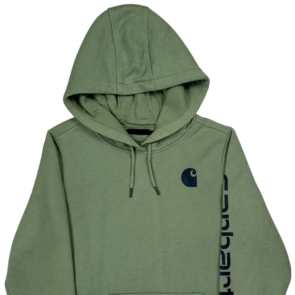 Carhartt Hoodie - Large Green Cotton - Image 5
