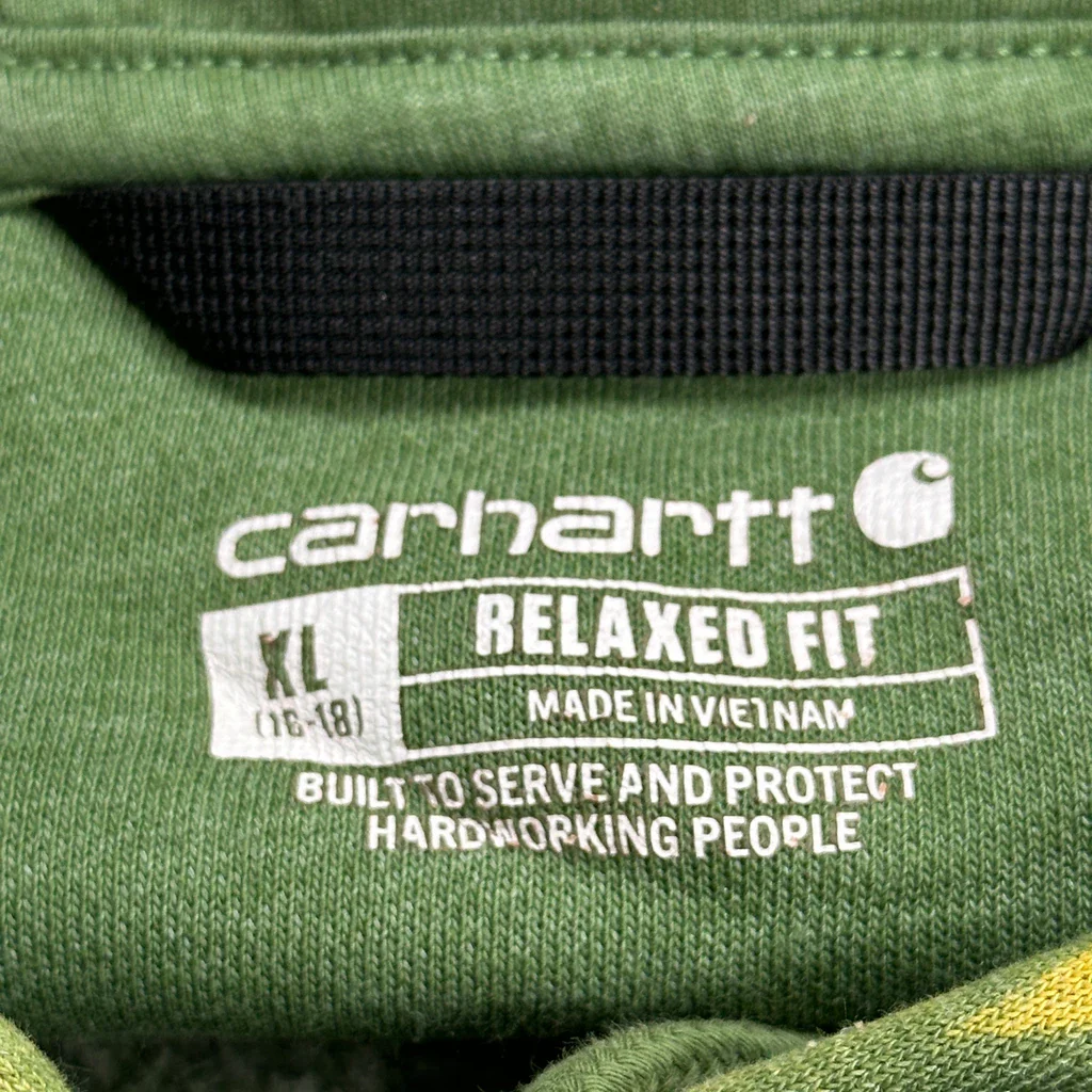 Carhartt Hoodie - XL Green Cotton - Image 3