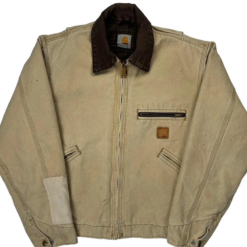 Carhartt J97 Detroit Wet Jacket - Small Beige Cotton - Image 4