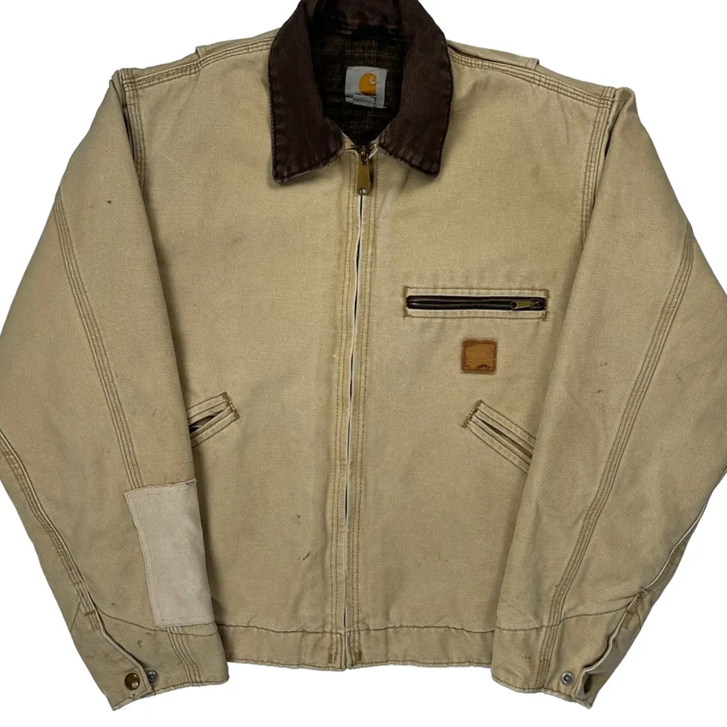 Carhartt J97 Detroit Wet Jacket - Small Beige Cotton - Image 5