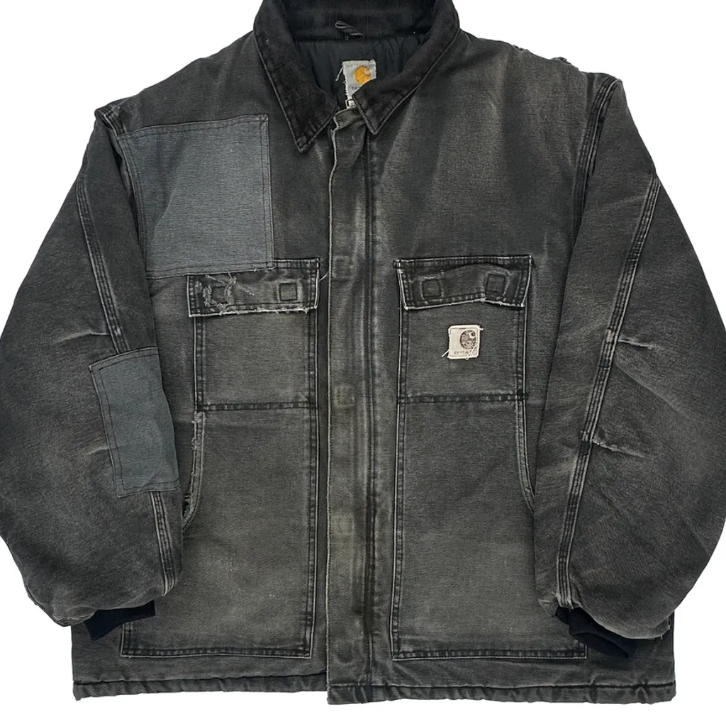 Carhartt Patchwork Repairs Jacket - 2XL Black Cotton - Image 4