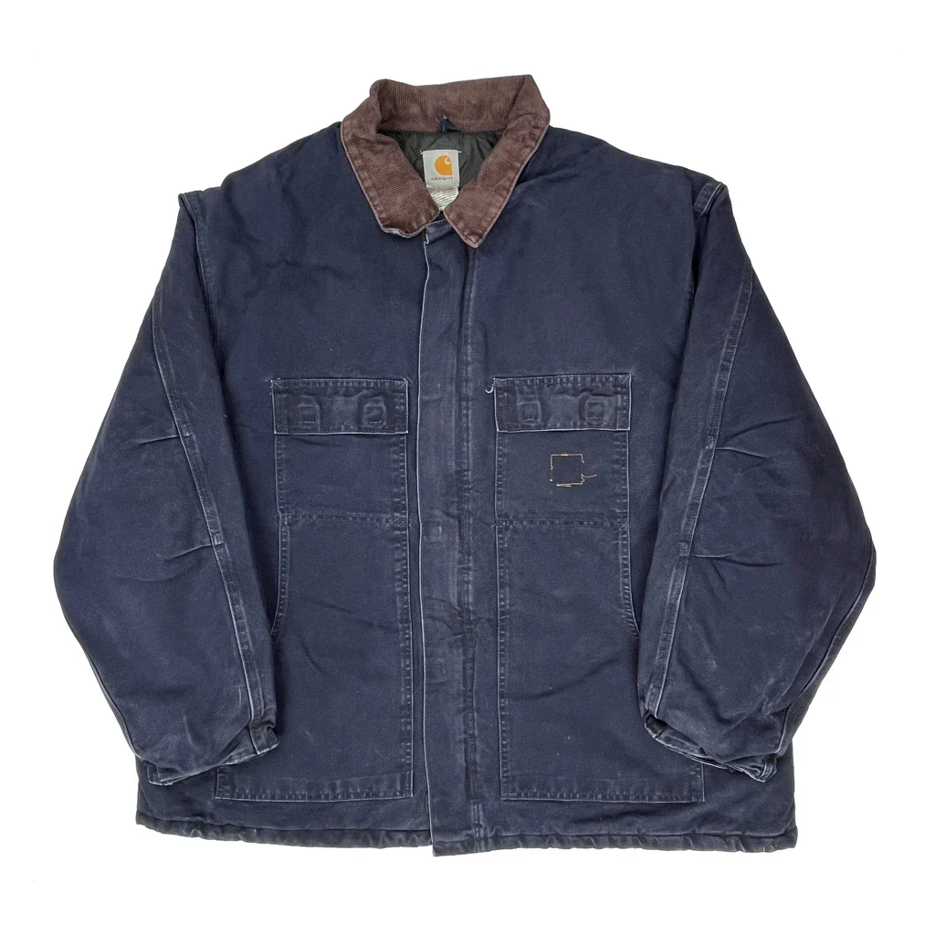 Carhartt Collared Jacket - 3XL Blue Cotton