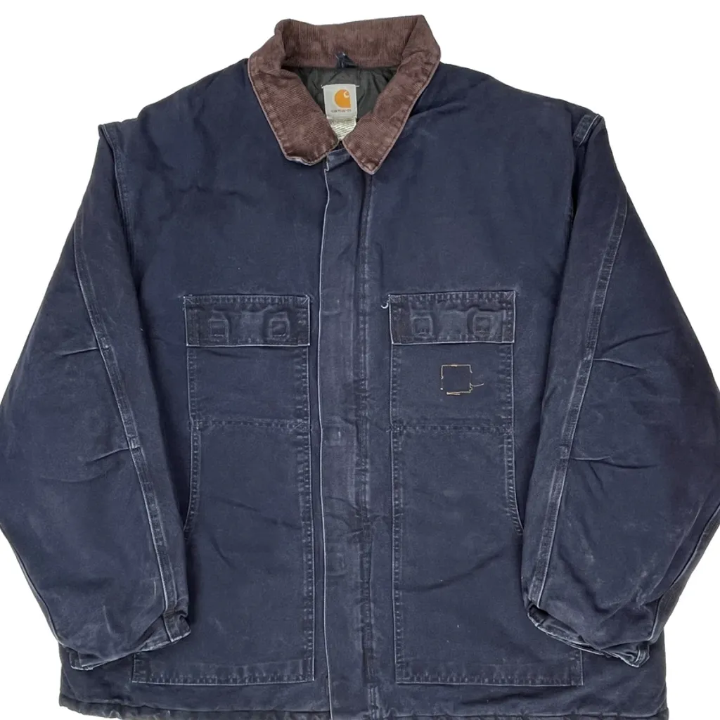 Carhartt Collared Jacket - 3XL Blue Cotton - Image 4